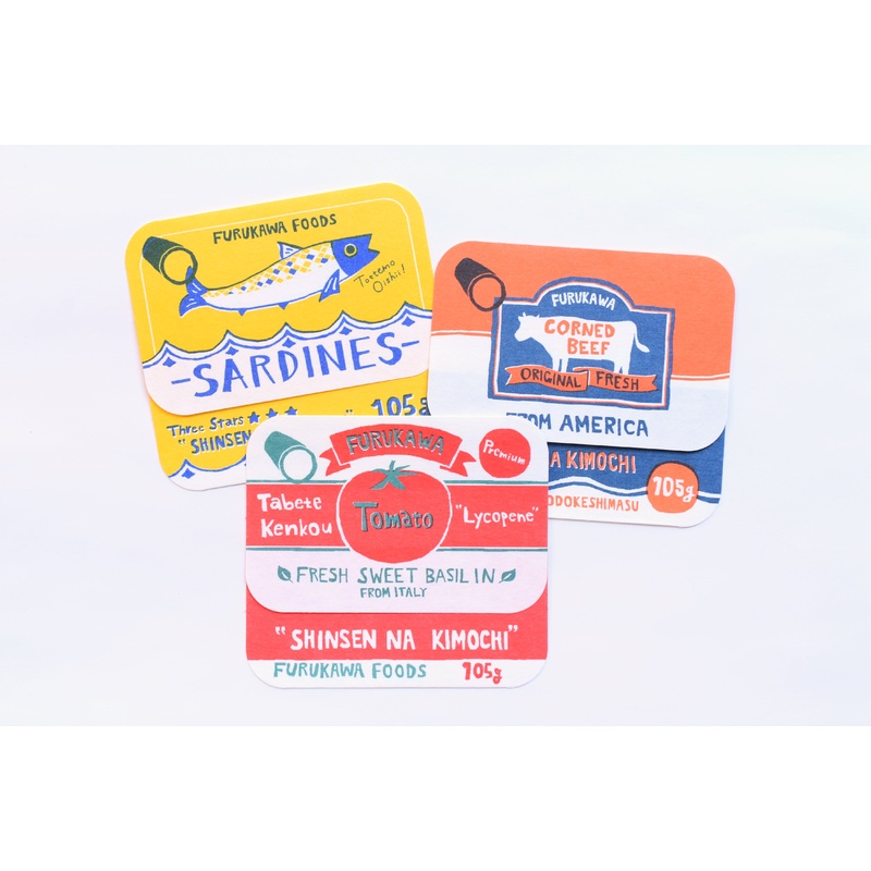 Furukawa Paper Canned Foods Mini Letter Set