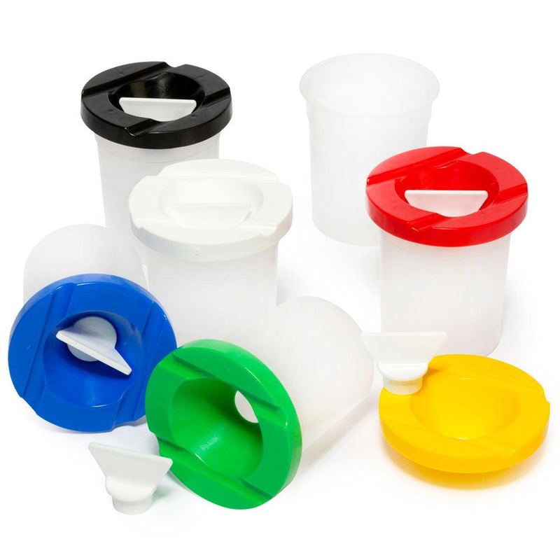 EC No-Spill Paint Pot Assorted Colour (Pot, Lid, Cap)