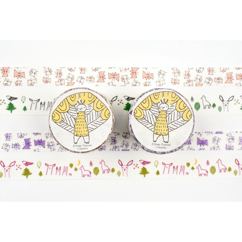 Classiky – Irago Tomomi Masking Tape – Forest and Butterfly – Set of 2