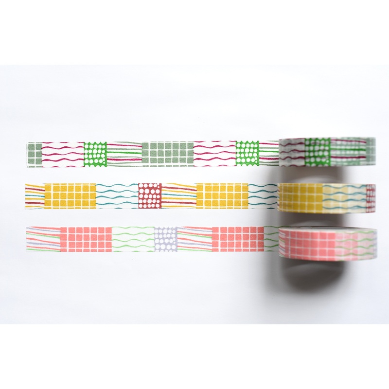 Classiky – Mihoko Seki Textile Masking Tape – 15mm – Set of 3
