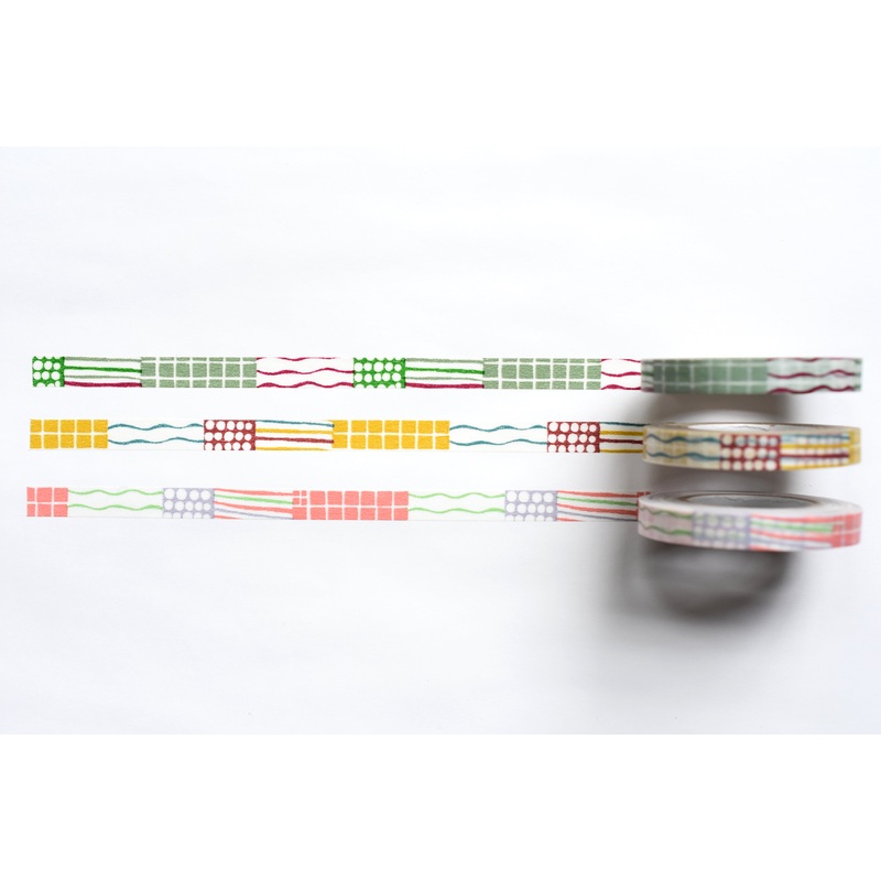 Classiky – Mihoko Seki Textile Masking Tape – 8mm – Set of 3