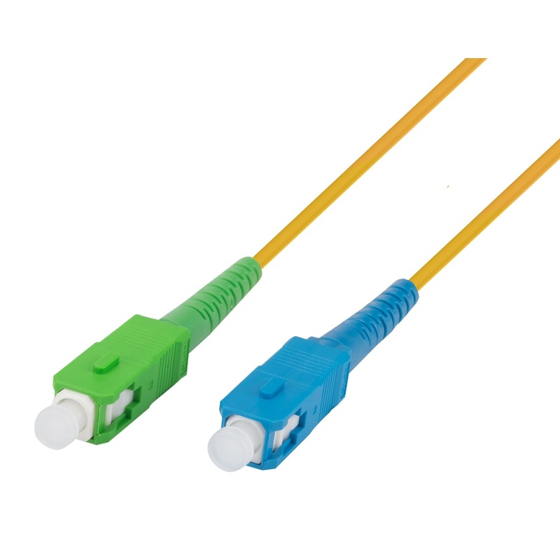 DYNAMIX 1M 9u SCAPC/SC Simplex Single Mode G657A1 Bend Insensitive Fibre Lead. Yellow LSZH Jacket