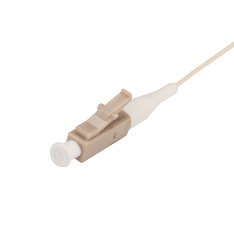 DYNAMIX 2M LC Pigtail OM4 12x Pack Colour Coded, 900um Multimode Fibre, Tight Buffer LSZH Jacket