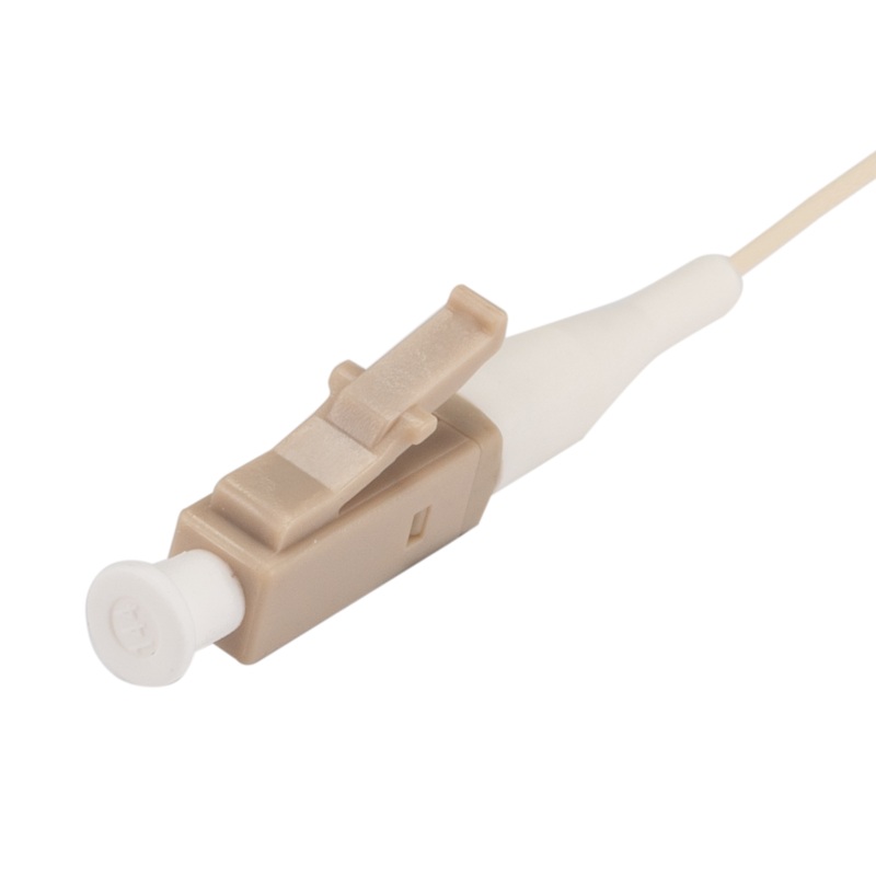 DYNAMIX 2M LC Pigtail OM4 1x Piece White, 900um Multimode Fibre, Tight Buffer LSZH Jacket.