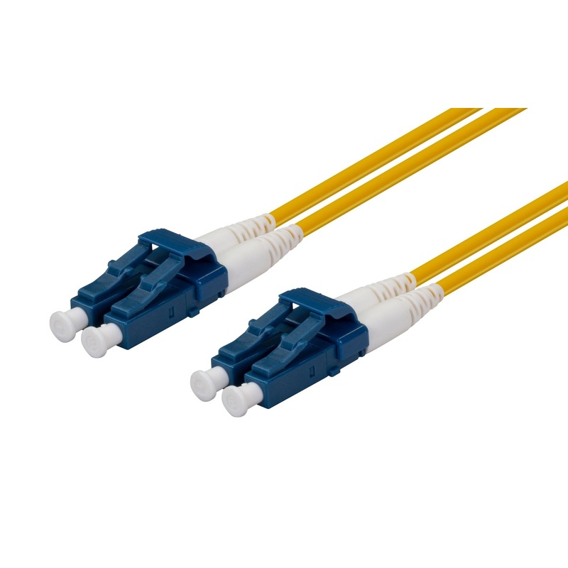 DYNAMIX 40M 9u LC/LC Duplex Single Mode G657A1 Bend Insensitive Fibre Lead. Yellow LSZH Jacket