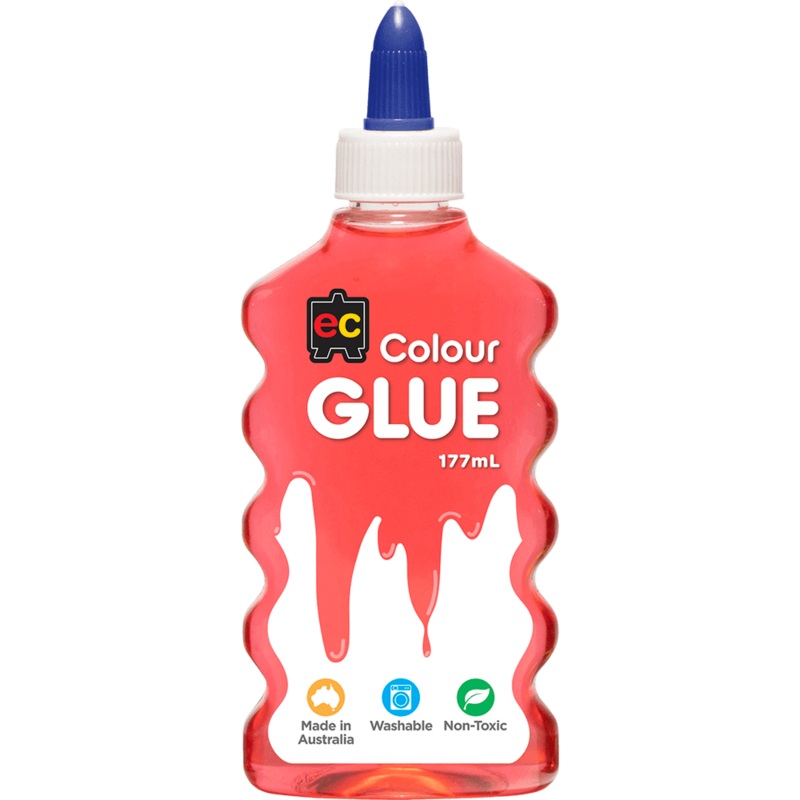 EC Coloured Glue 177ml Red