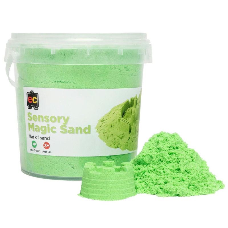 EC Sensory Magic Sand 1kg Tub Green