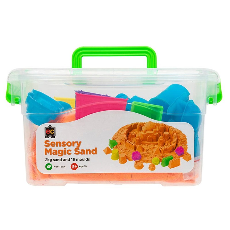 EC Sensory Magic Sand with Moulds 2kg Tub Orange