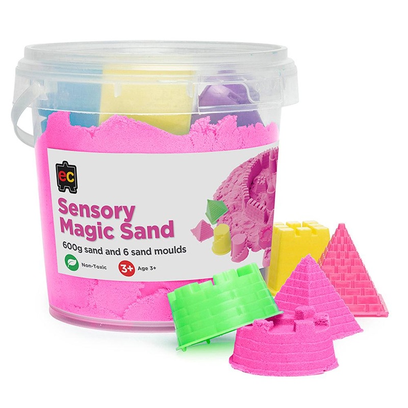 EC Sensory Magic Sand with Moulds 600gm Tub Pink