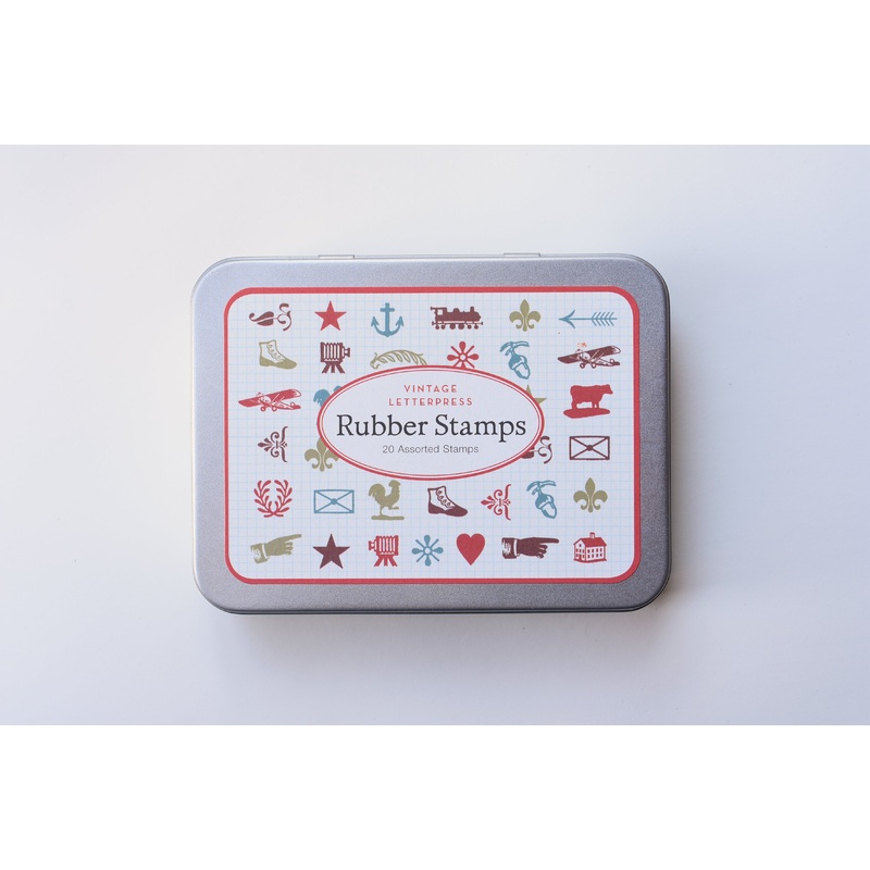 Vintage Letterpress Rubber Stamp Set