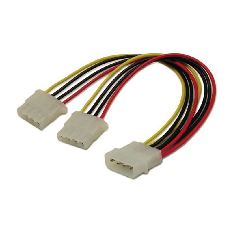 DYNAMIX  0.14m Internal Drive Power Splitter Cable (1x 5.25” to 2x 5.25”)