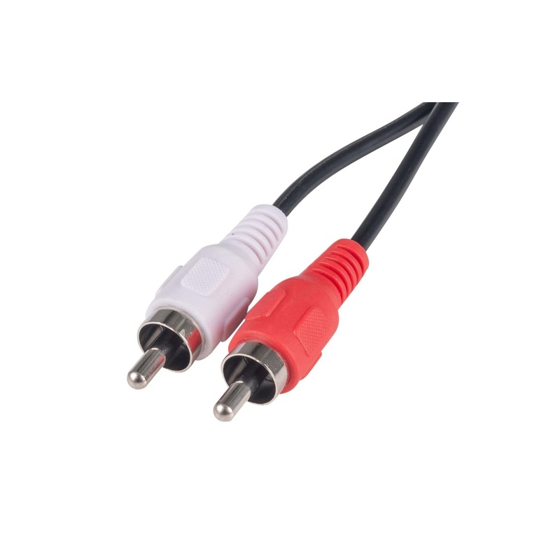 DYNAMIX 5m RCA Audio Cable 2 RCA to 2 RCA Plugs, Coloured Red & White