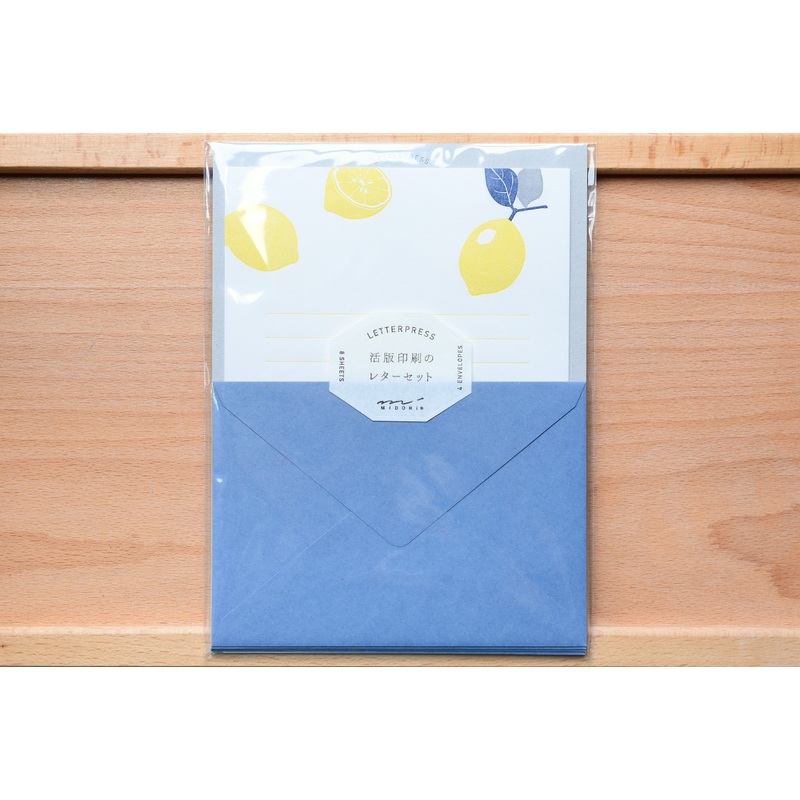 Letterpress Letter Set – Lemon