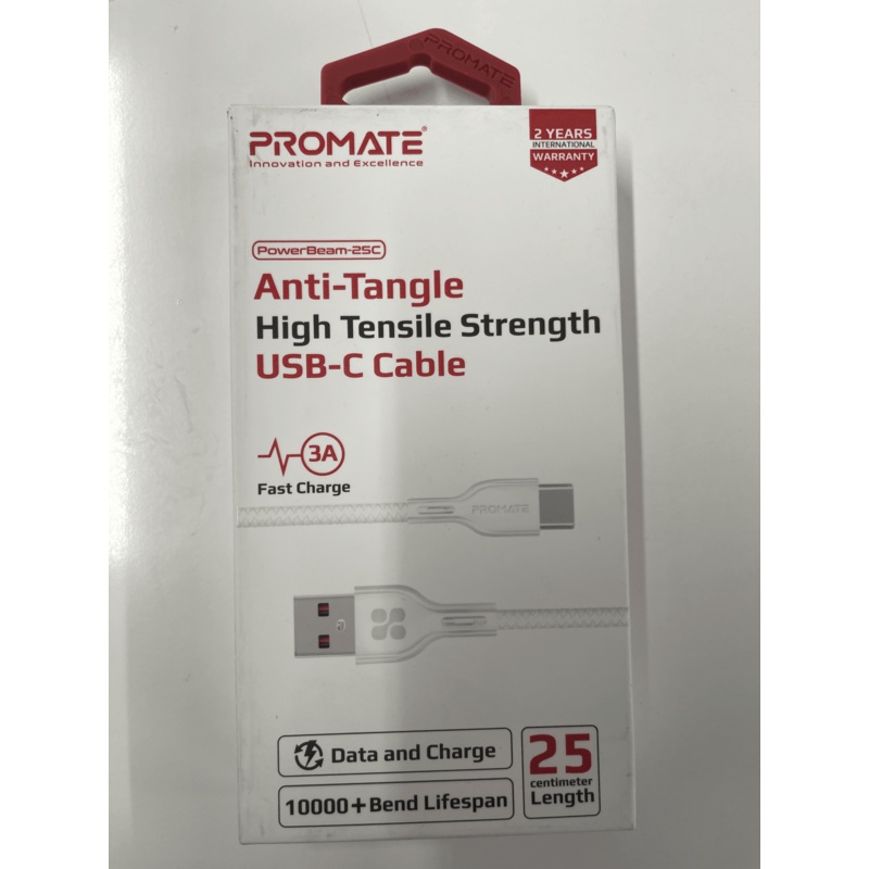 Anti-Tangle Usb to Type-C 25cm