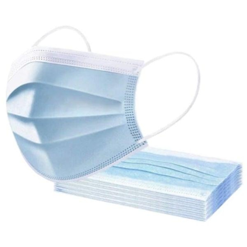 Disposable Face Mask 3 Ply Blue Pack of 50 (Available in Stock)