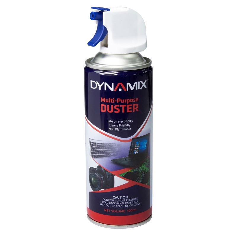 DYNAMIX 400ml Air Duster, Super High Pressure, Non-Flammable, Safe on all Electronics, Computer and Office Equipment. Ozone Friendly.