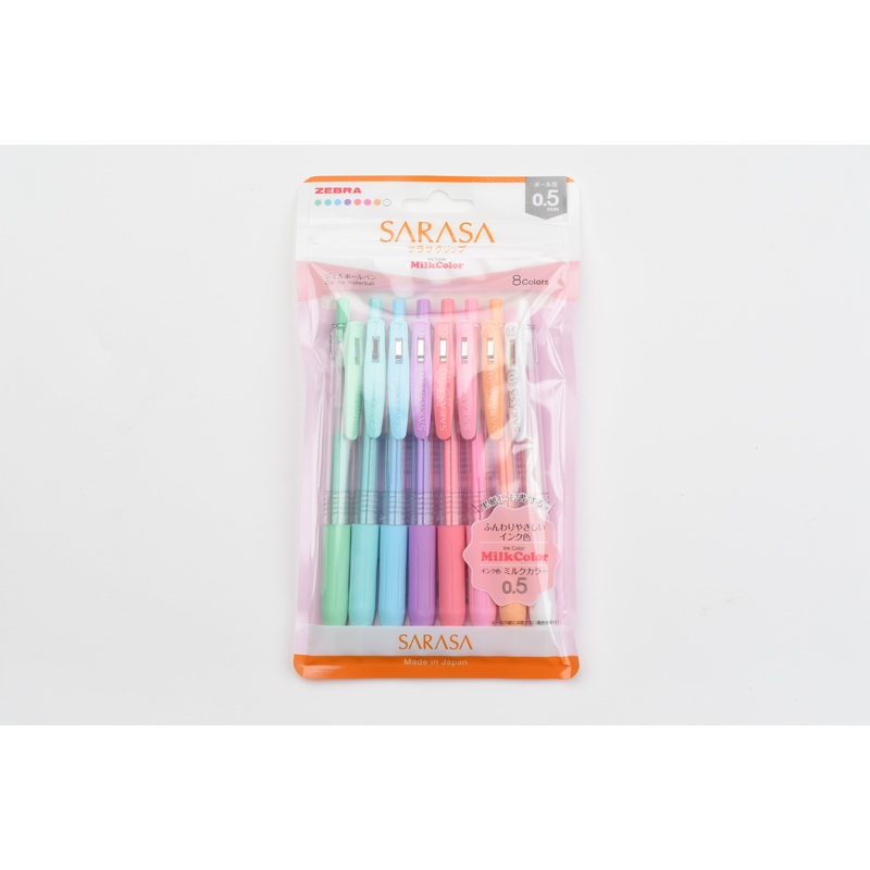 SARASA Clip Milk Color – 0.5mm – Set of 8