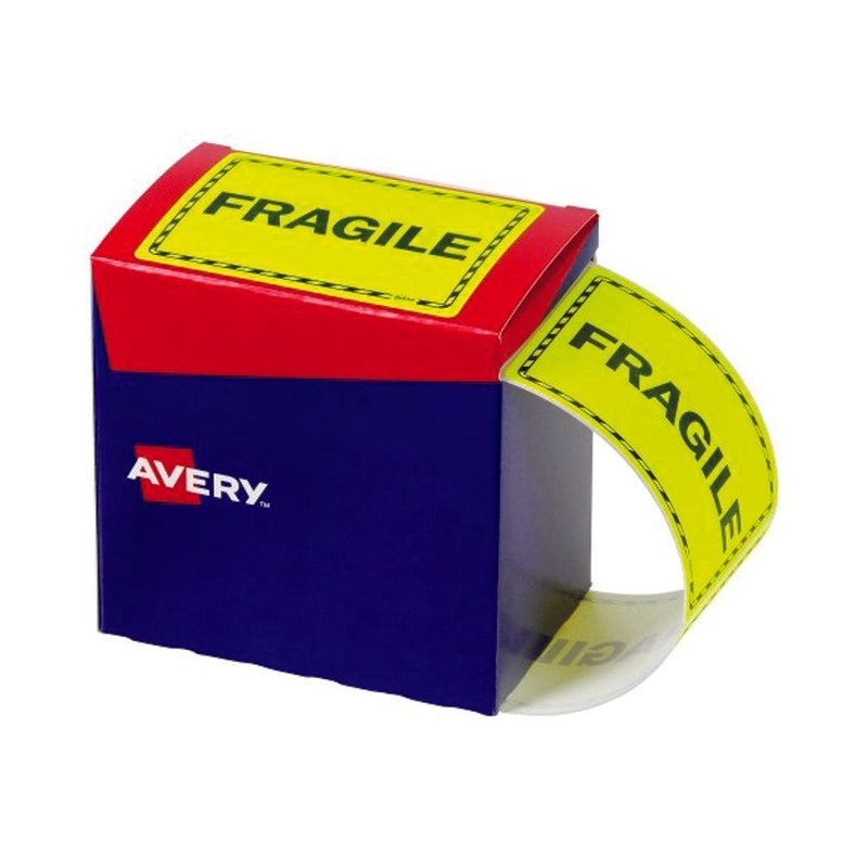 Avery Label Dispenser Fragile 75×99.6mm 750 Labels