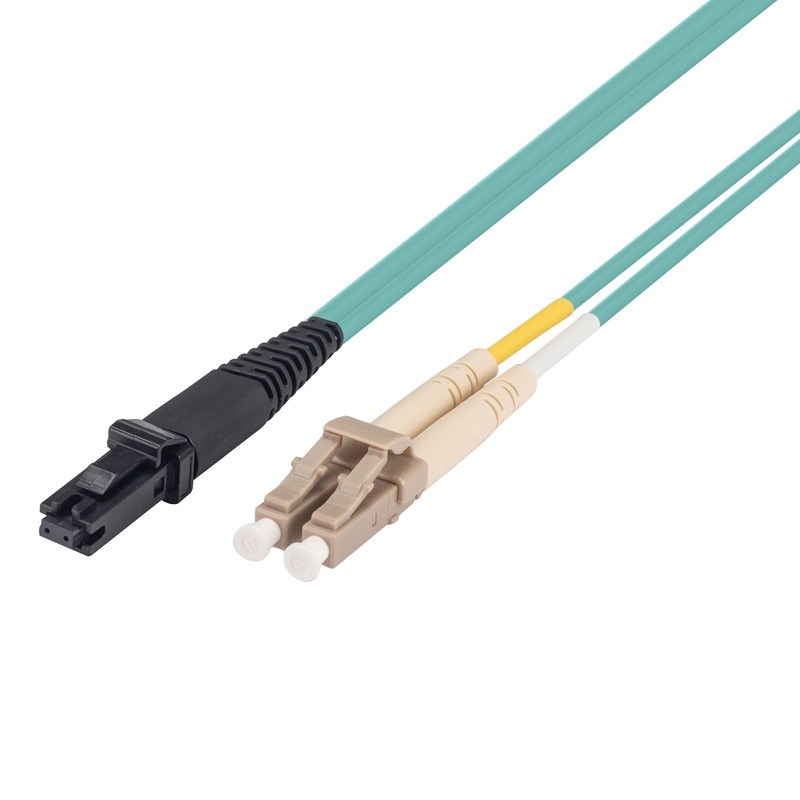 DYNAMIX 10M 50u LC/MT-RJ OM3 Fibre Lead (Duplex, Multimode) Aqua LSZH Jacket