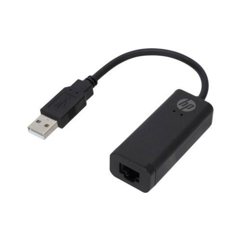 HP 2UX21AA USB A to RJ45 Network Adaptor – 10cm, Black