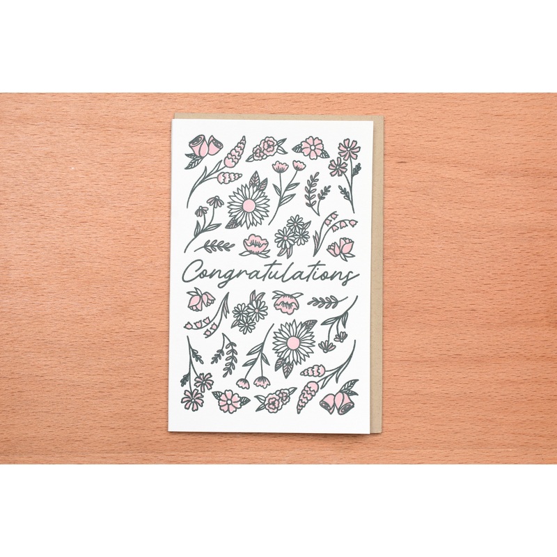 Congratulations Flowers Greeting Card