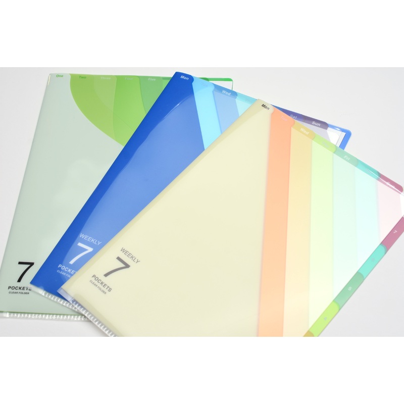 Midori A4 7-Pocket Clear File Folder