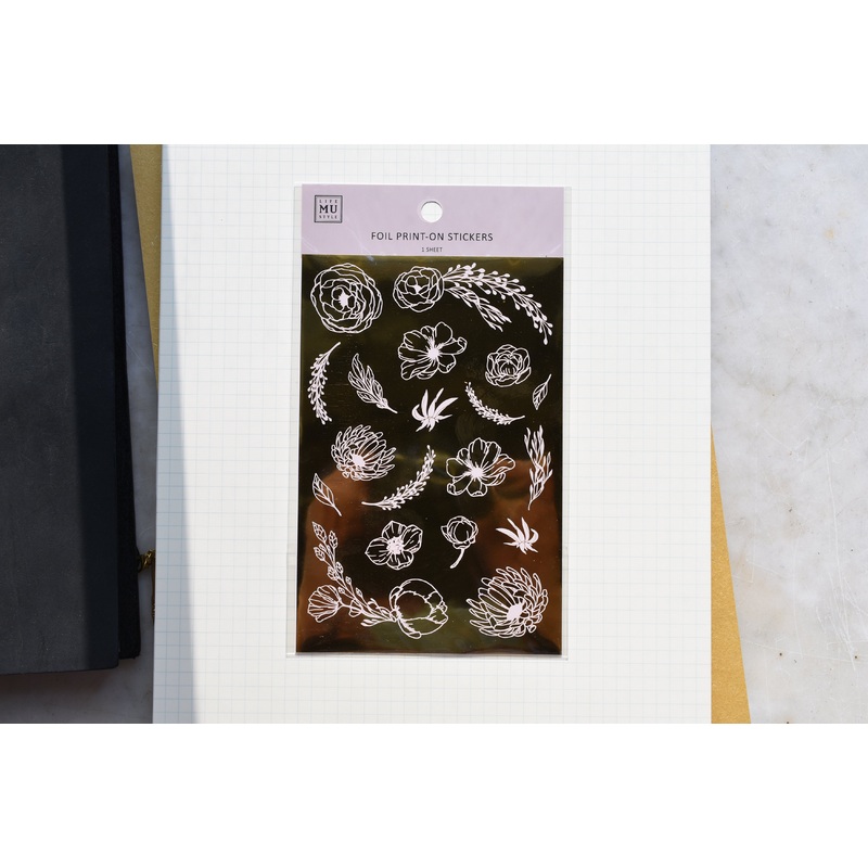 MU Print-On Gold Foil Stickers – Floral Dreams – #3