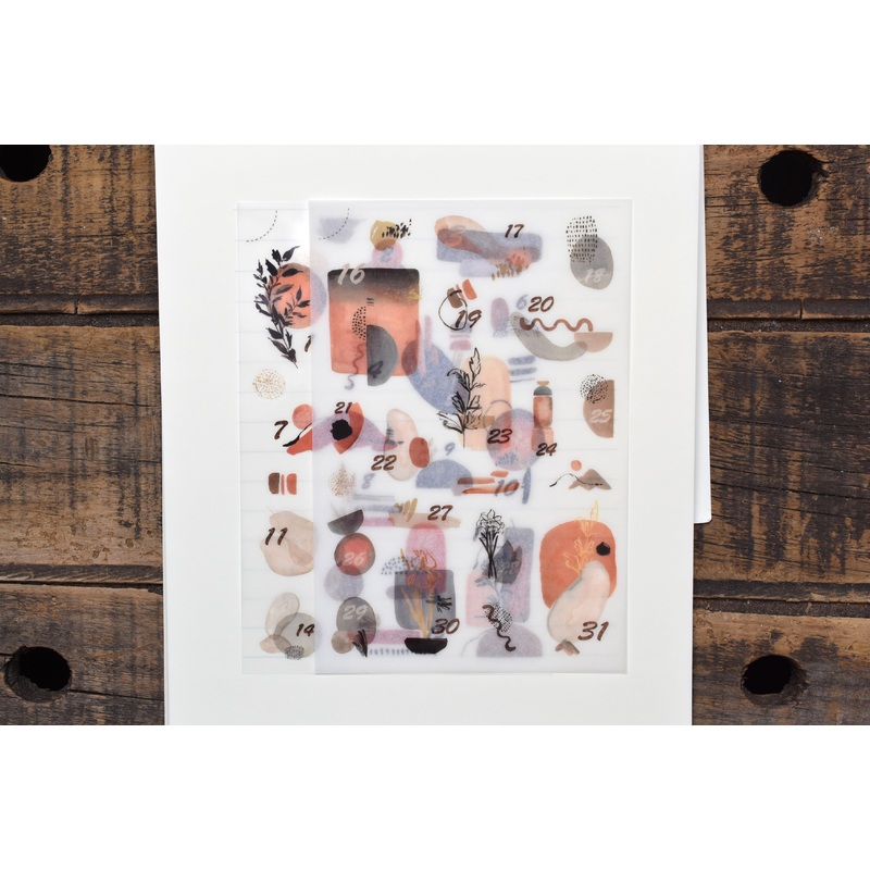 MU Print-On Stickers – Gouache Monthly – #166