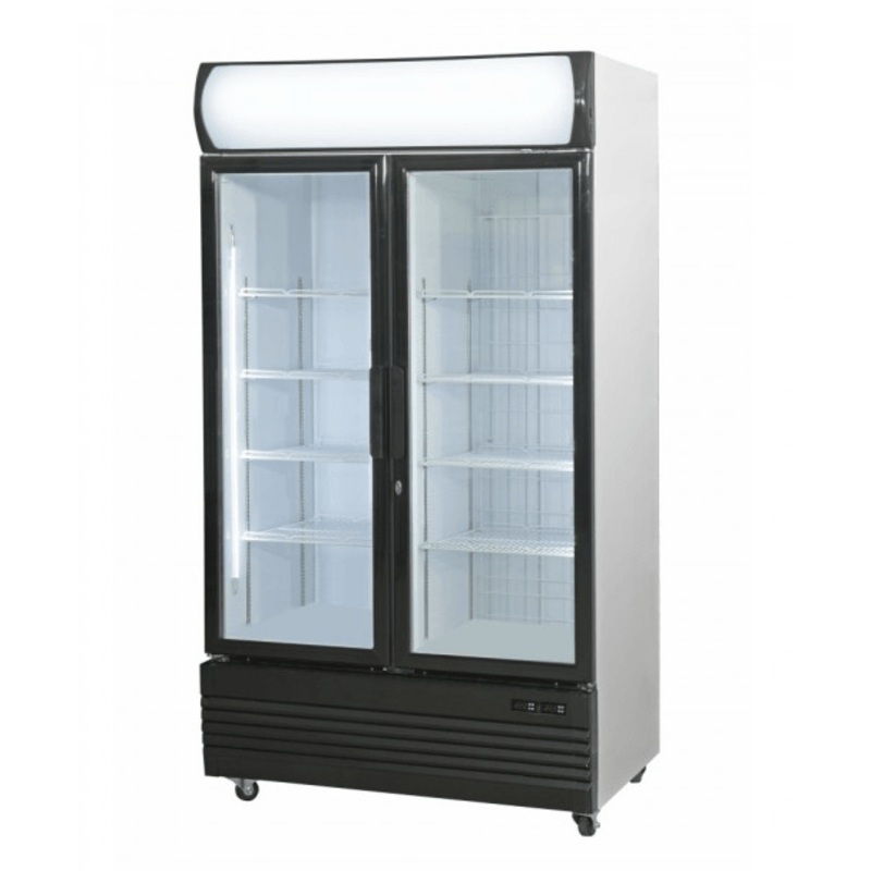 Double Door Upright Glass Door Combined Fridge & Freezer LG-1000GEF