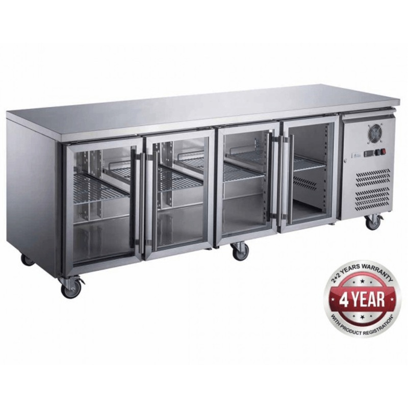 Four Glass Door Bench Fridge – XUB7C22G4V