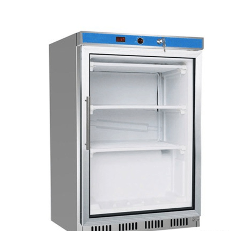HF200G S/S Display Freezer with Glass Door