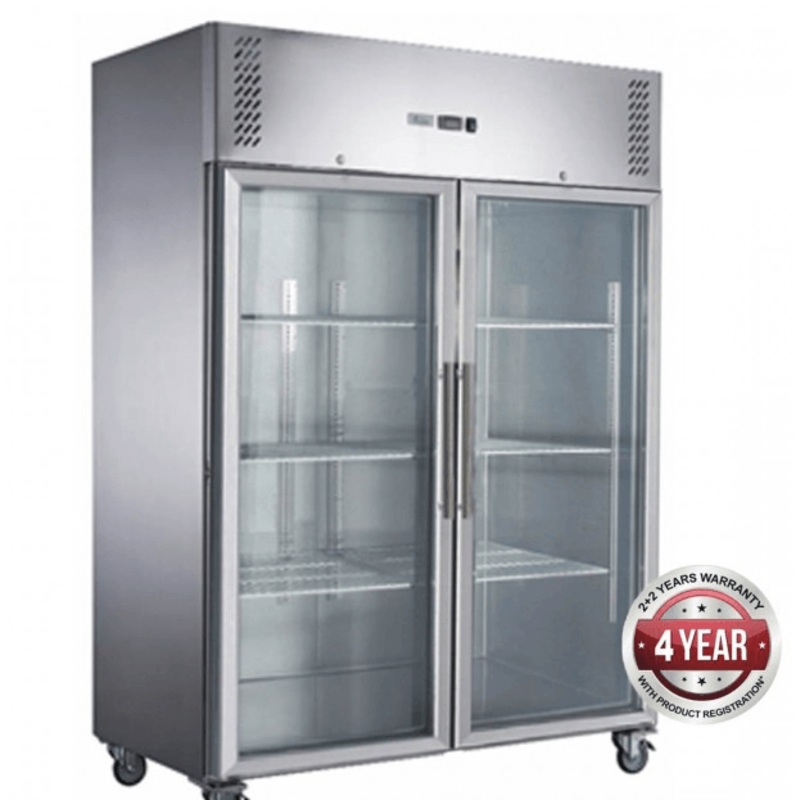 FED-X S/S Two Full Glass Door Upright Freezer – XURF1200G2V