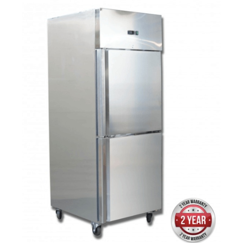 GRAND ULTRA Double 1/2 S/S Door Upright Freezer 685L – GN650BTM