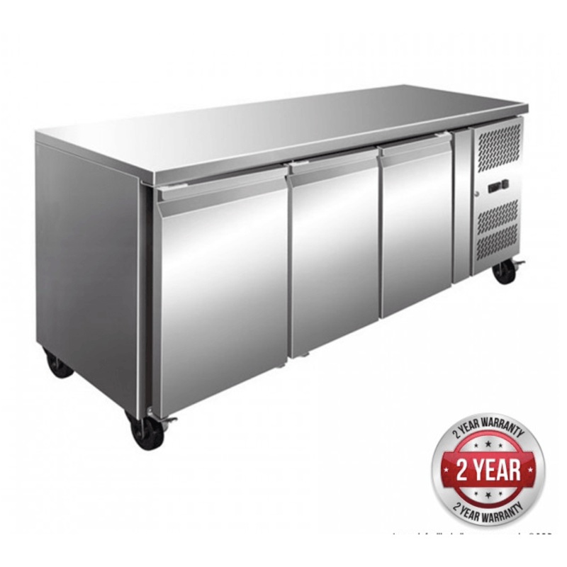 TROPICALISED 3 Door Gastronorm Bench Fridge