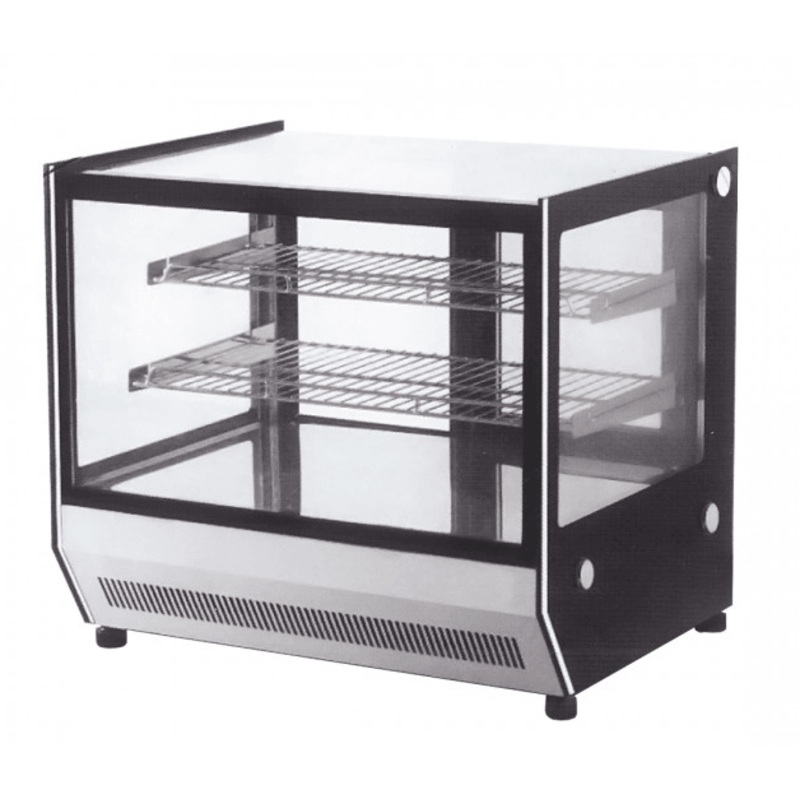Counter top square glass cold food display 660x530x730 – GN-660RT