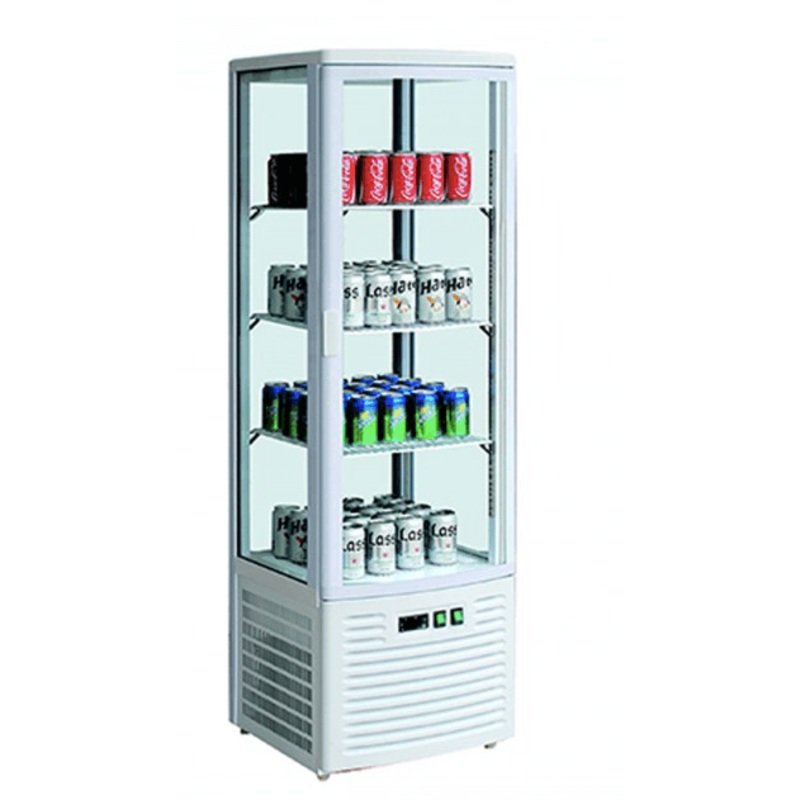 Four-sided Countertop Display Fridge Ivory-white