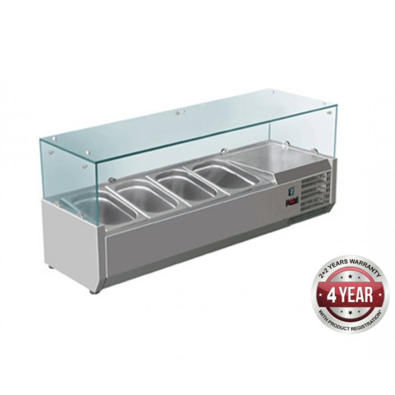 FED-X Flat Glass Salad Bench – XVRX1200/380