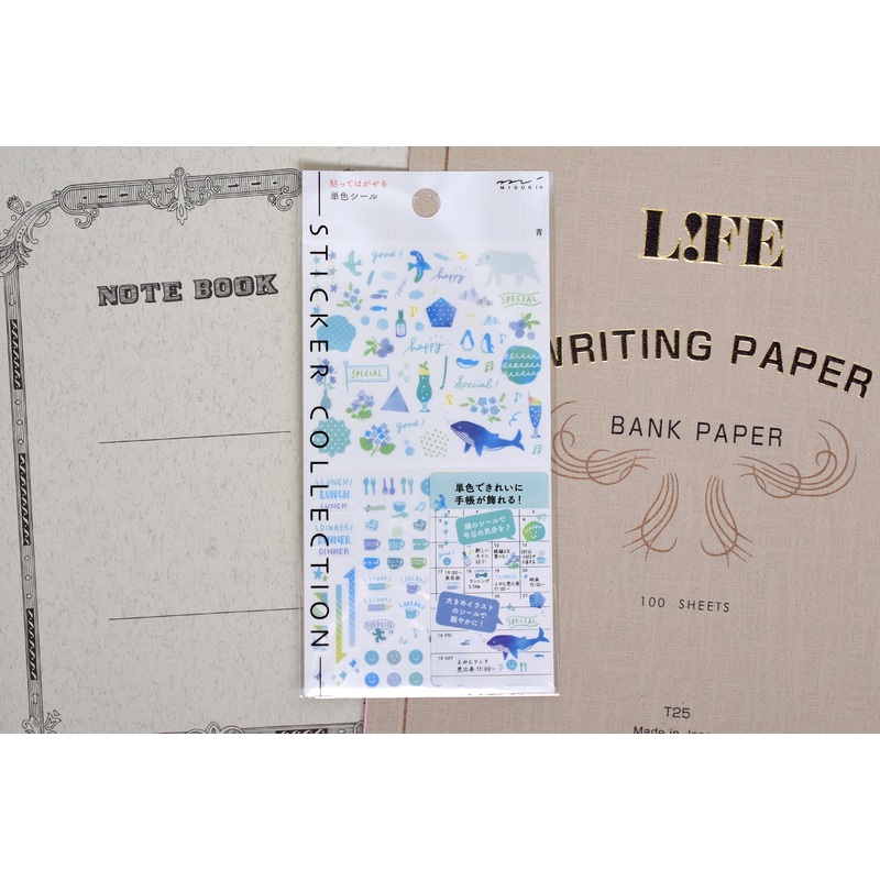 Midori Planner Sticker – Color Theme – Blue