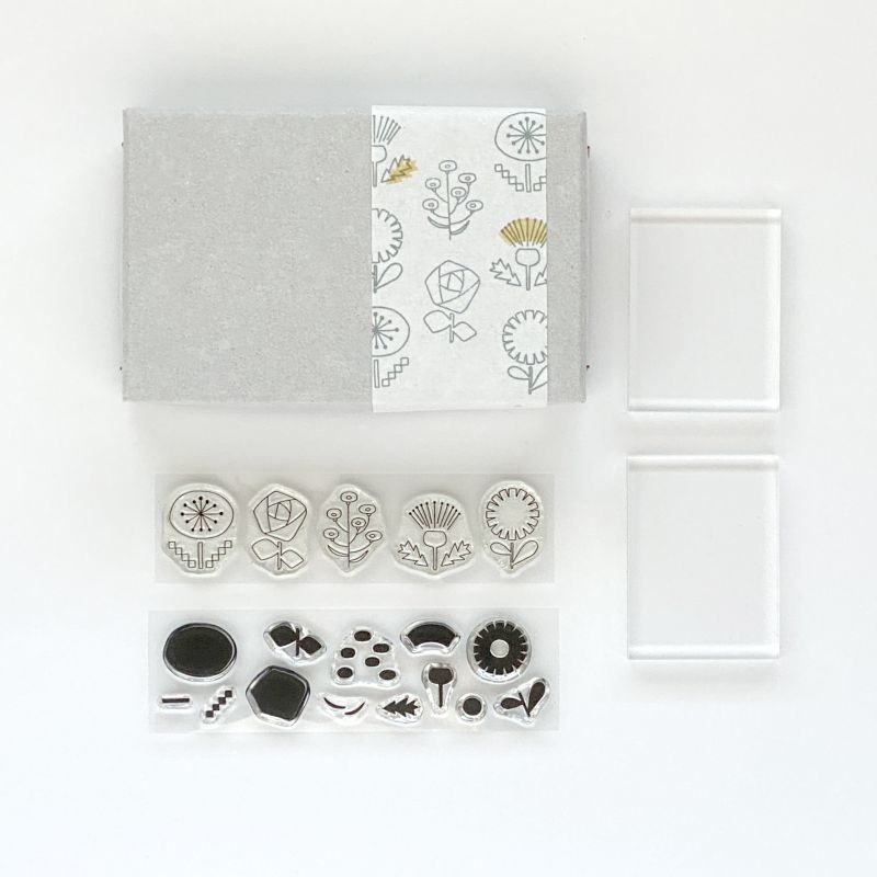 Mizushima Jizai Clear Stamp Set – Flowers
