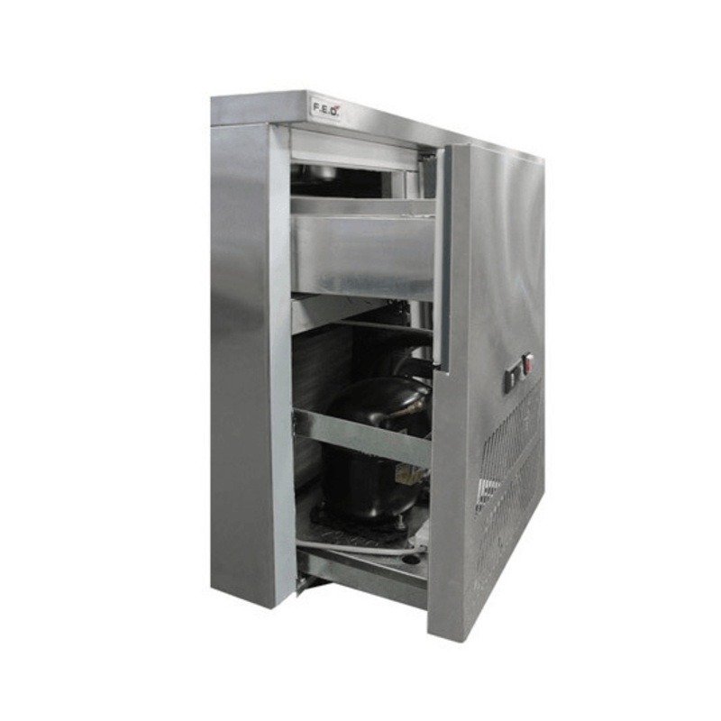 Two door DELUXE Pizza Prep Bench