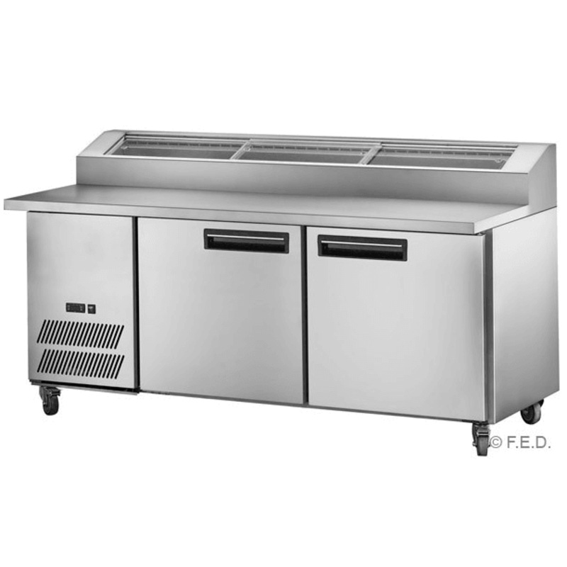 Two large door DELUXE Pizza Prep Bench