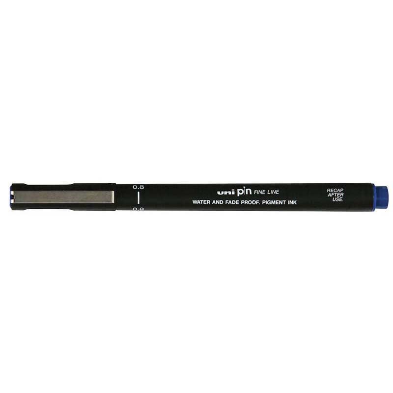 Uni Pin Fineline Permanent 0.8mm Blue 08-200