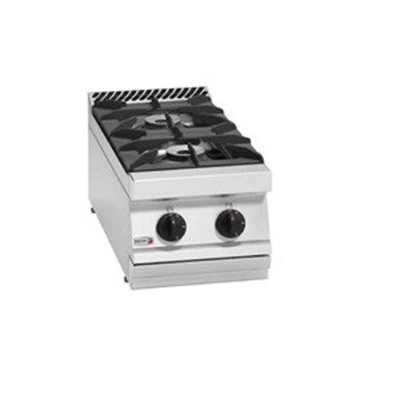 Fagor 700 series ULPG gas 2 burner boiling top with cast CG7-20HULPG