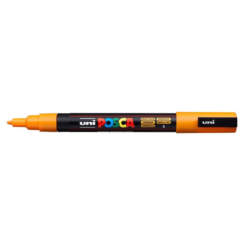 Uni Posca Marker 0.9-1.3mm Fine Bright Yellow PC-3M