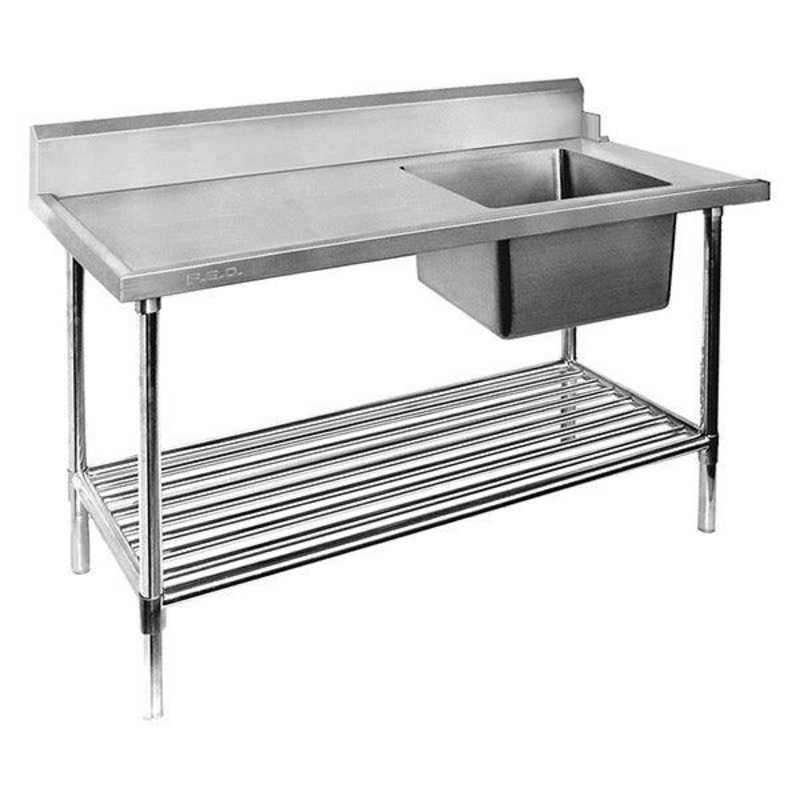 SSBD7-1500R/A  Right Inlet Single Sink Dishwasher Bench