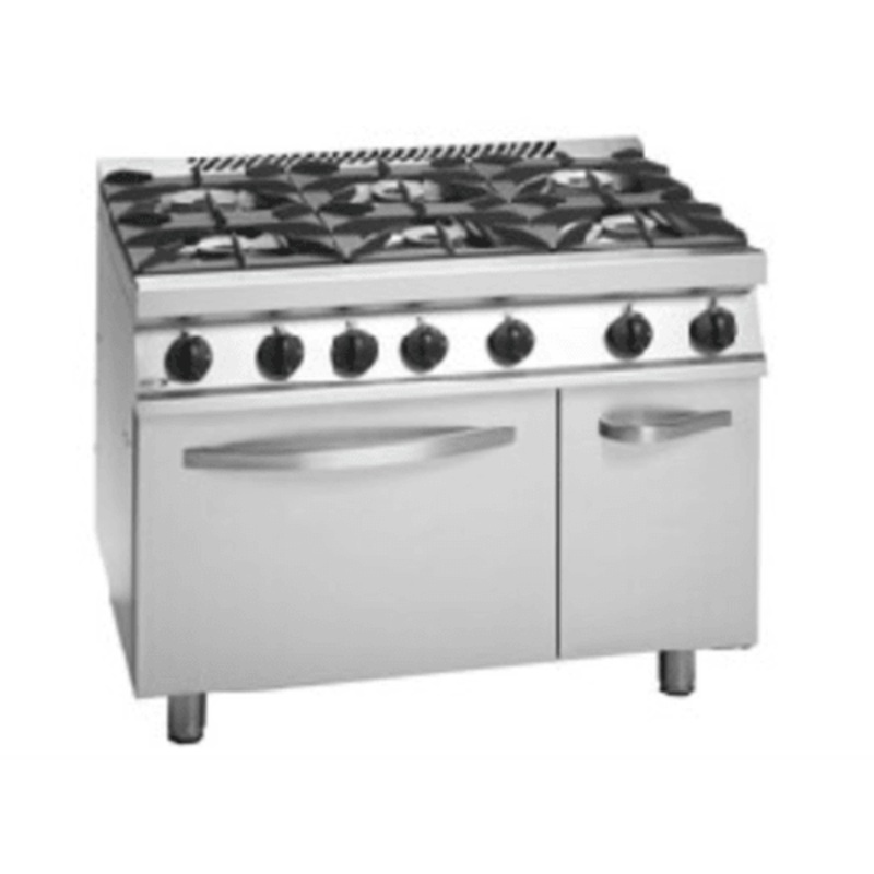 Fagor 700 series natural gas 6 burner with gas oven and neutral cabinet under CG7-61H
