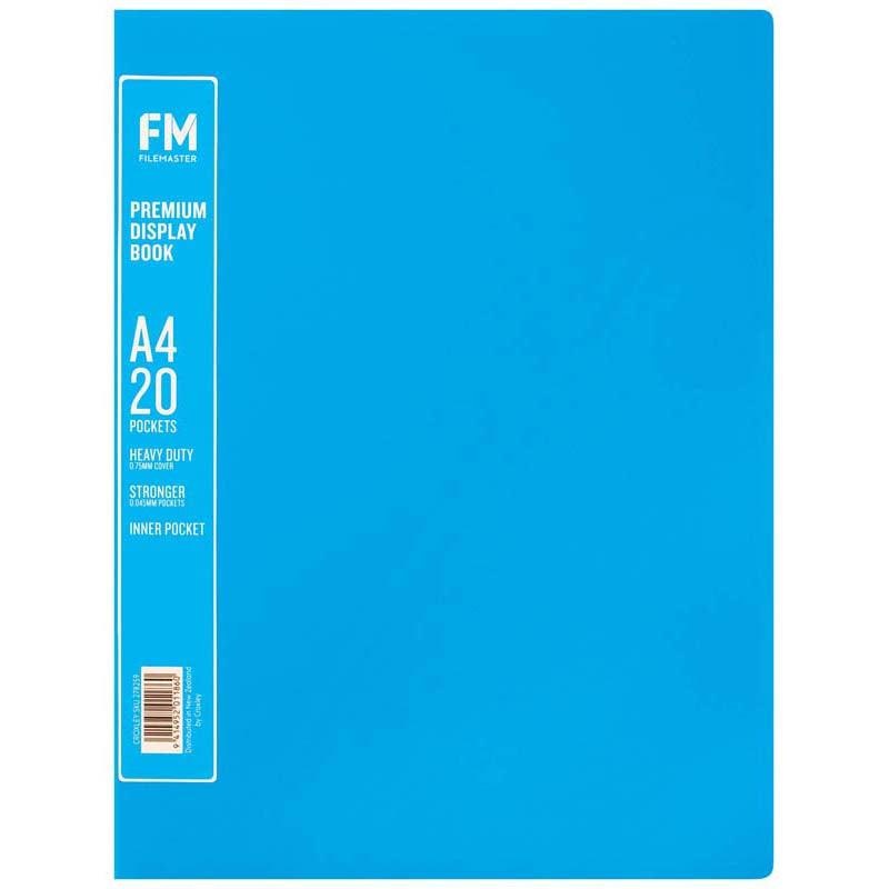 FM A4 Premium Display Book 20 Pocket Ice Blue