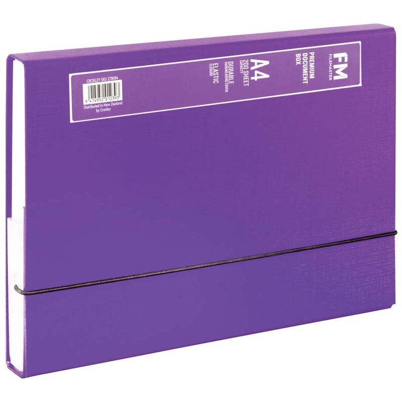 FM Prem Document Box Elastic Close Passion Purple