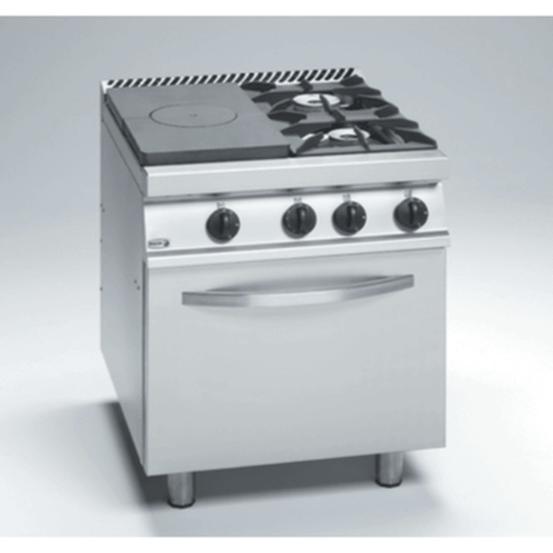 Free Standing Solid Target top with open burner and Oven – CG7-31-I