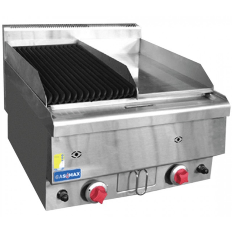 GASMAX Benchtop Combo 1/2 Char & 1/2 Griddle